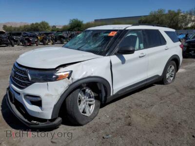 2021 Ford EXPLORER XLT, white — VIN 1FMSK7DHXMGB99059, Copart