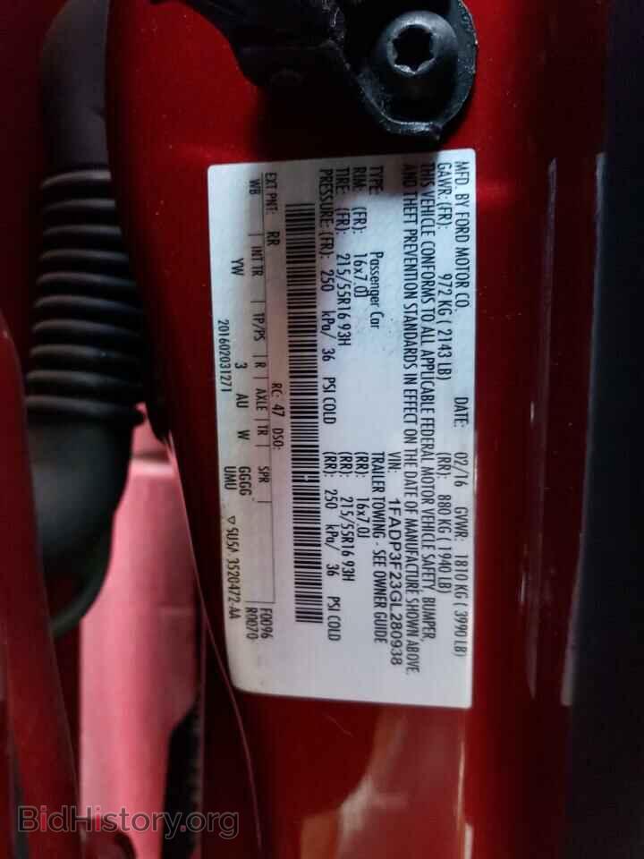 2016 FORD FOCUS - VIN: 1FADP3F23GL280938 - Фото 12