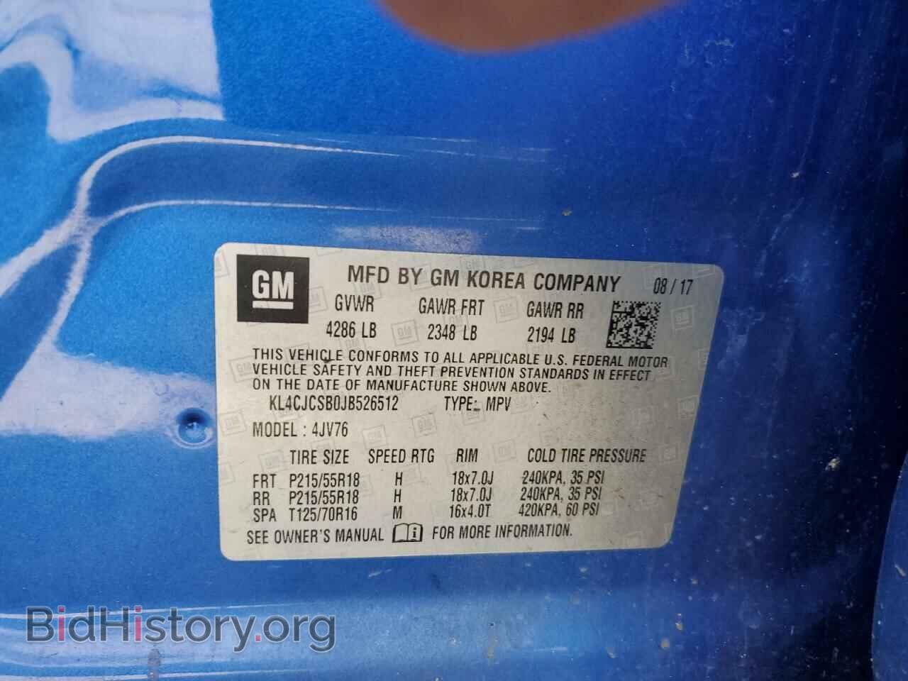 2018 BUICK ENCORE - VIN: KL4CJCSB0JB526512 - Photo 10