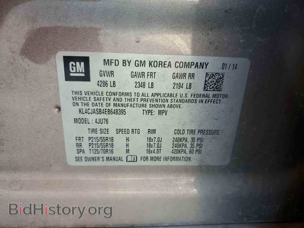 2014 BUICK ENCORE - VIN: KL4CJASB4EB648395 - Photo 14