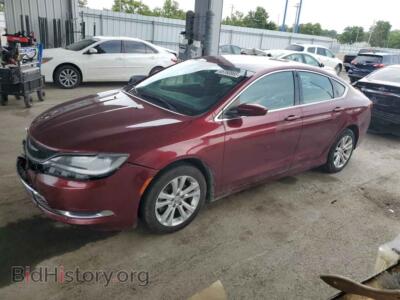 2016 Chrysler 200 Limited, бордовый — VIN 1C3CCCAB7GN191410, Copart