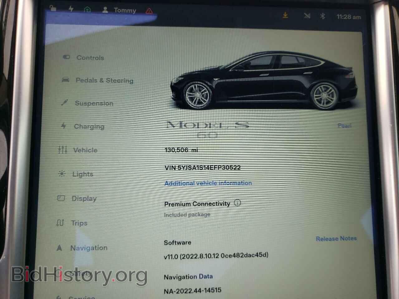 2014 TESLA MODEL S - VIN: 5YJSA1S14EFP30522 - Photo 9