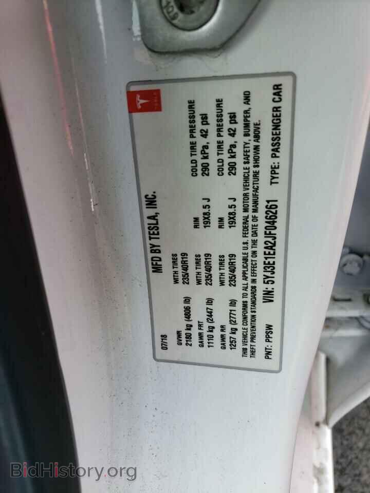 2018 TESLA MODEL 3 - VIN: 5YJ3E1EA2JF046261 - Фото 12