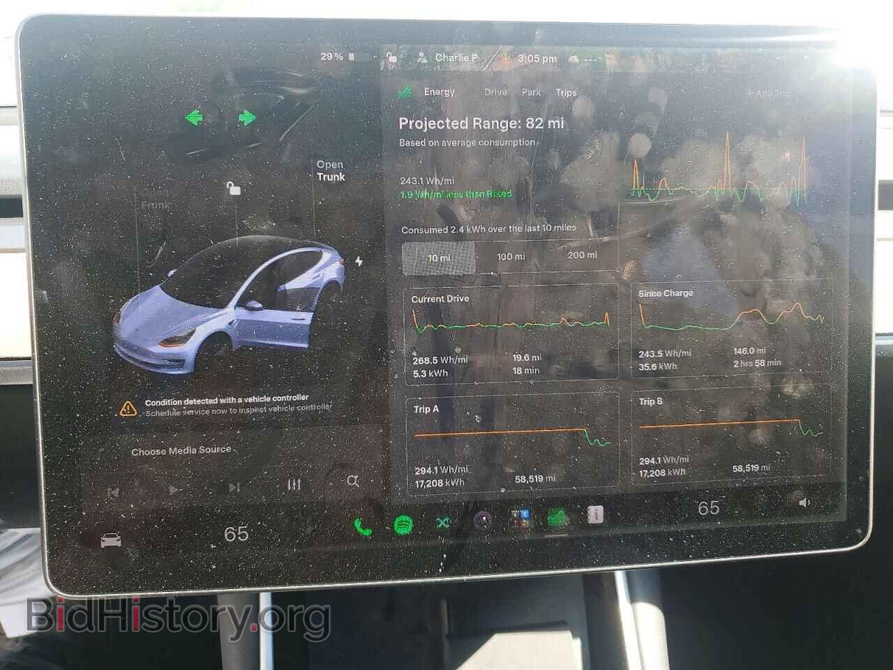 2019 TESLA MODEL 3 - VIN: 5YJ3E1EB4KF469241 - Фото 9