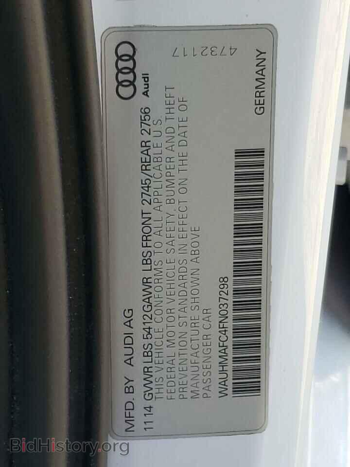 2015 AUDI A6 - VIN: WAUHMAFC4FN037298 - Фото 10