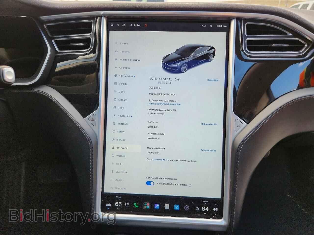 2015 TESLA MODEL S - VIN: 5YJSA1E2XFF101904 - Photo 9