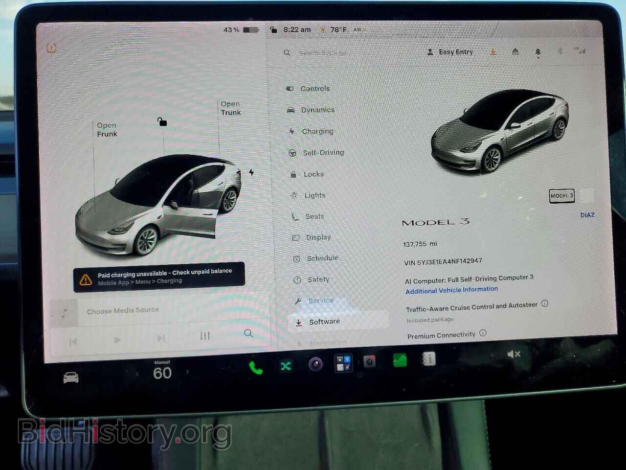 2022 TESLA MODEL 3 - VIN: 5YJ3E1EA4NF142947 - Фото 9