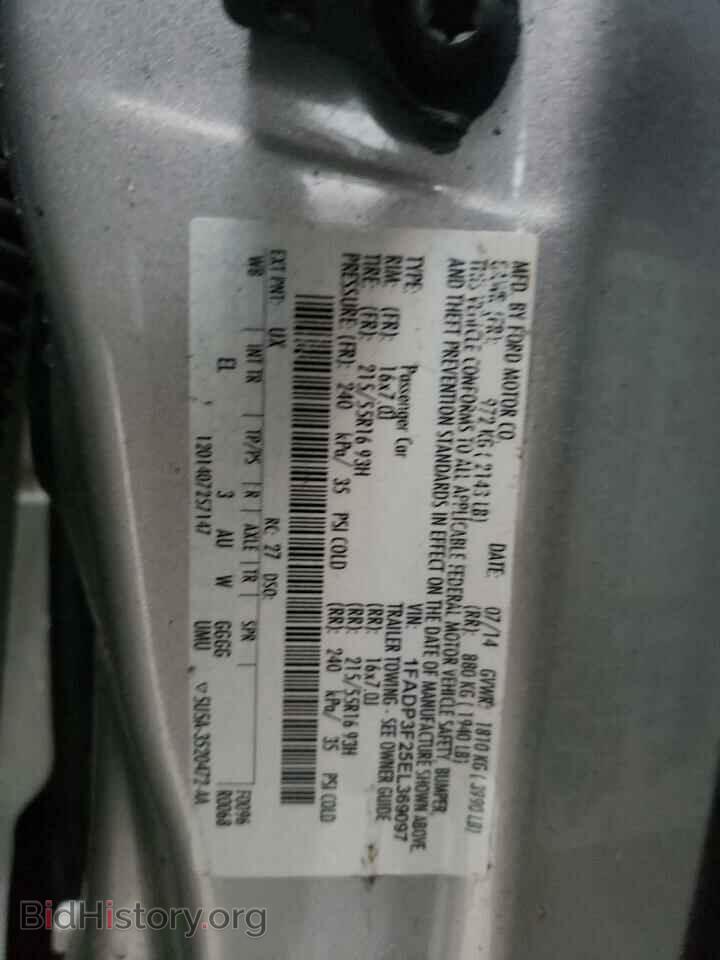 2014 FORD FOCUS - VIN: 1FADP3F25EL369097 - Фото 10