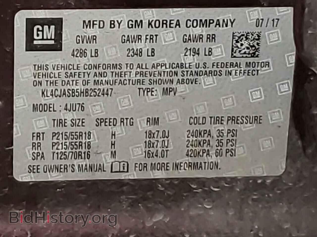 2017 BUICK ENCORE - VIN: KL4CJASB5HB252447 - Photo 10