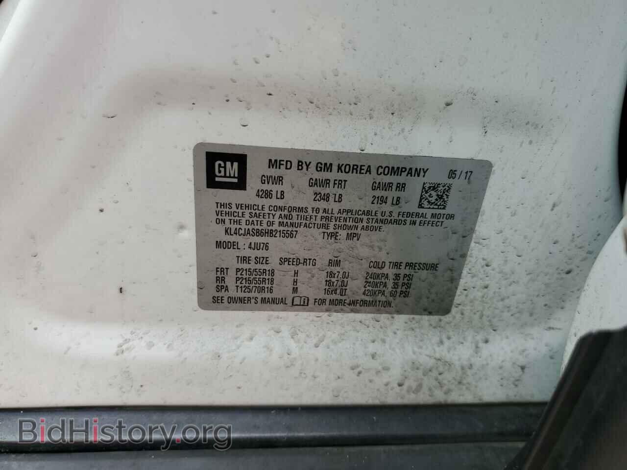 2017 BUICK ENCORE - VIN: KL4CJASB6HB215567 - Photo 10