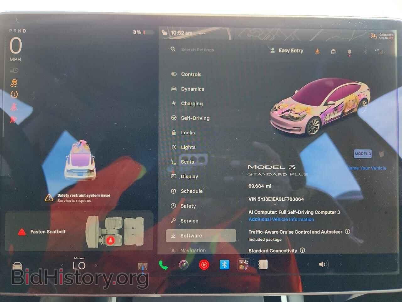 2020 TESLA MODEL 3 - VIN: 5YJ3E1EA9LF783864 - Фото 9