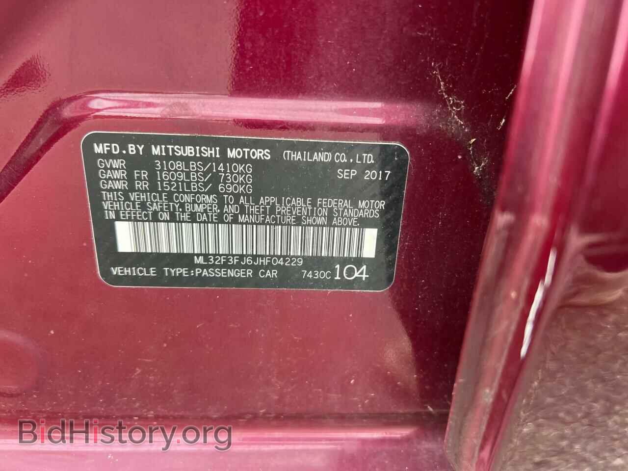 2018 MITSUBISHI MIRAGE - VIN: ML32F3FJ6JHF04229 - Фото 10