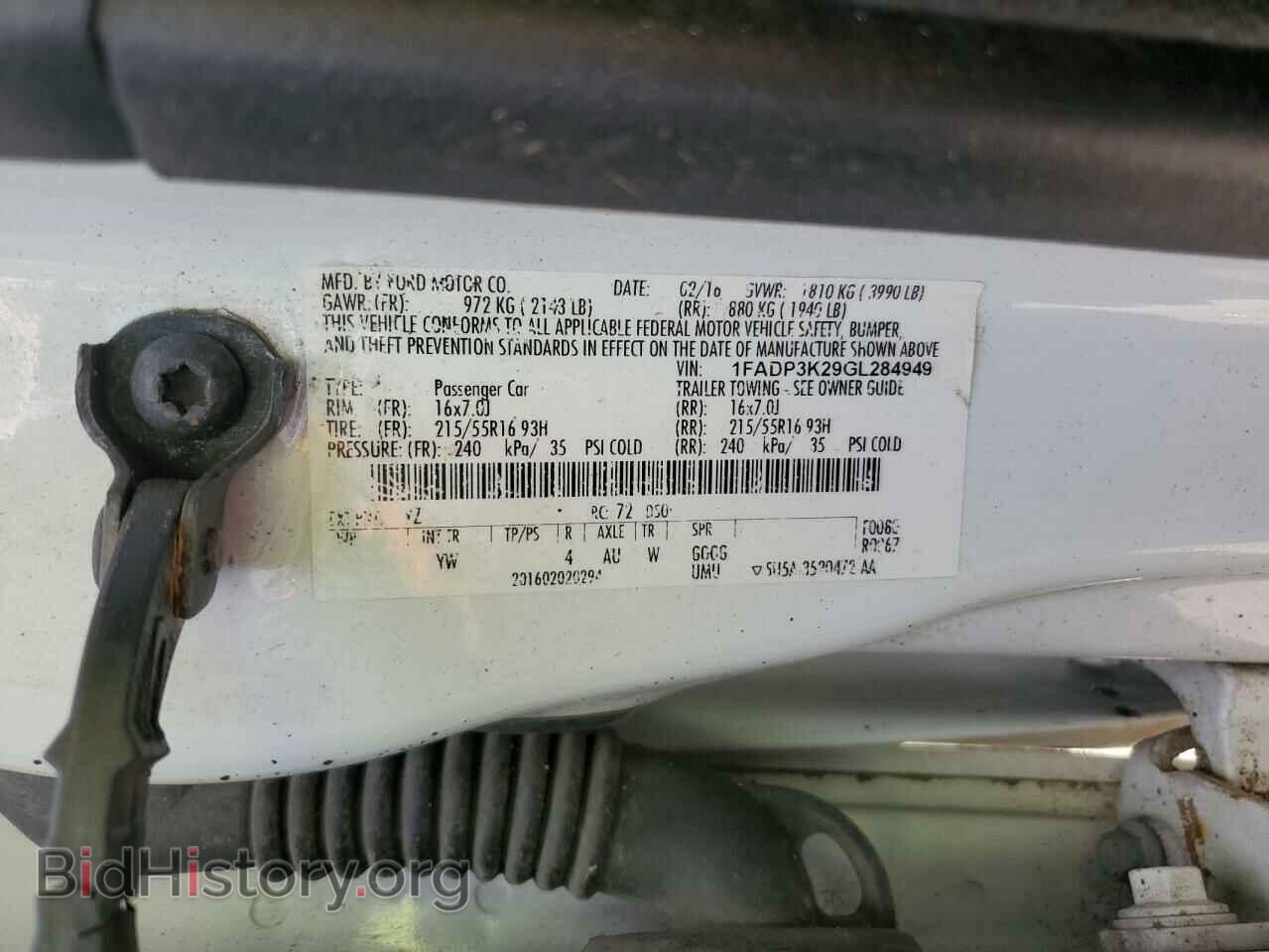 2016 FORD FOCUS - VIN: 1FADP3K29GL284949 - Фото 12