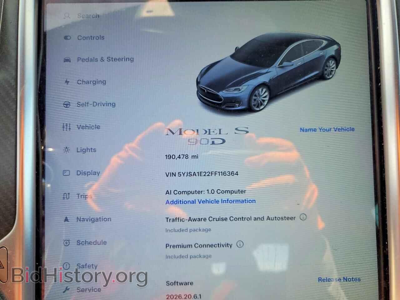 2015 TESLA MODEL S - VIN: 5YJSA1E22FF116364 - Photo 9