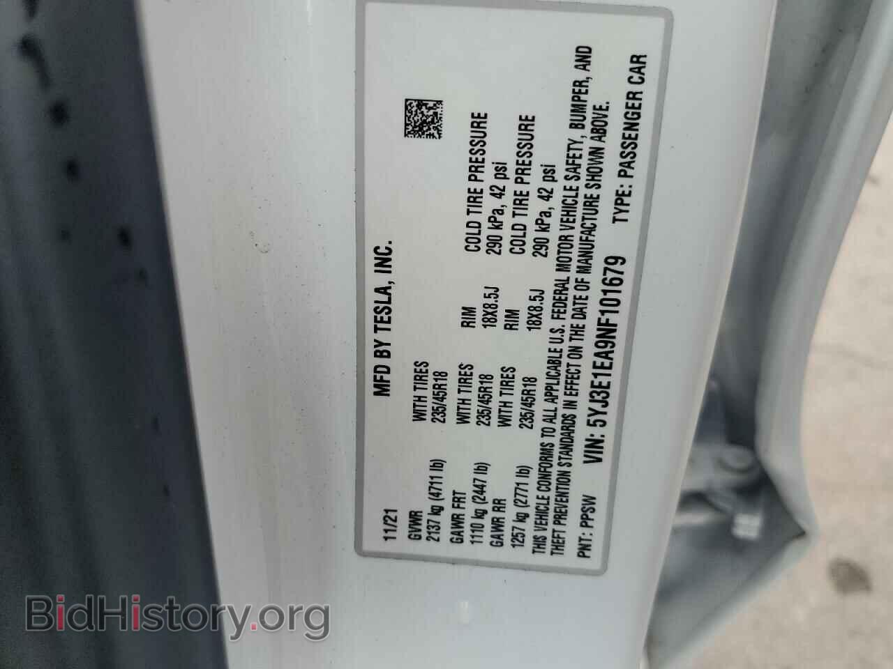 2022 TESLA MODEL 3 - VIN: 5YJ3E1EA9NF101679 - Photo 12