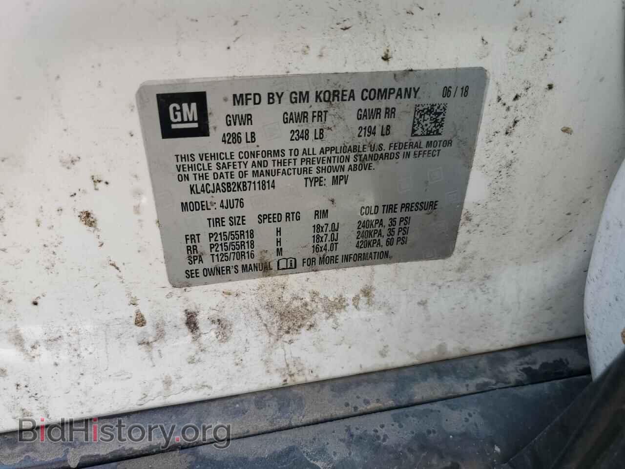 2019 BUICK ENCORE - VIN: KL4CJASB2KB711814 - Photo 13