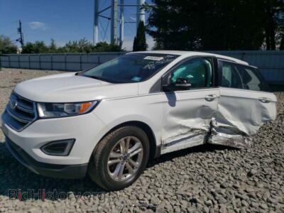 2015 Ford EDGE Edge SEL, white — VIN 2FMTK4J95FBC08258, Copart