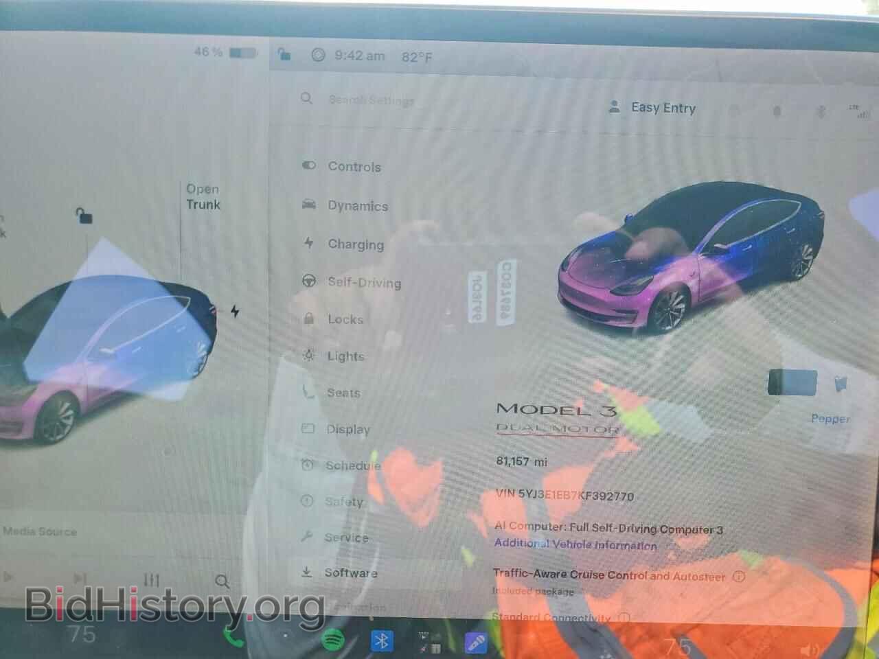 2019 TESLA MODEL 3 - VIN: 5YJ3E1EB7KF392770 - Photo 9