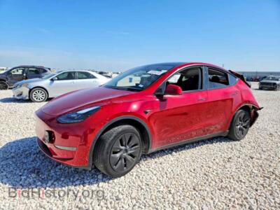 2024 Tesla MODEL Y, красный — VIN 7SAYGDED4RA311379, Copart