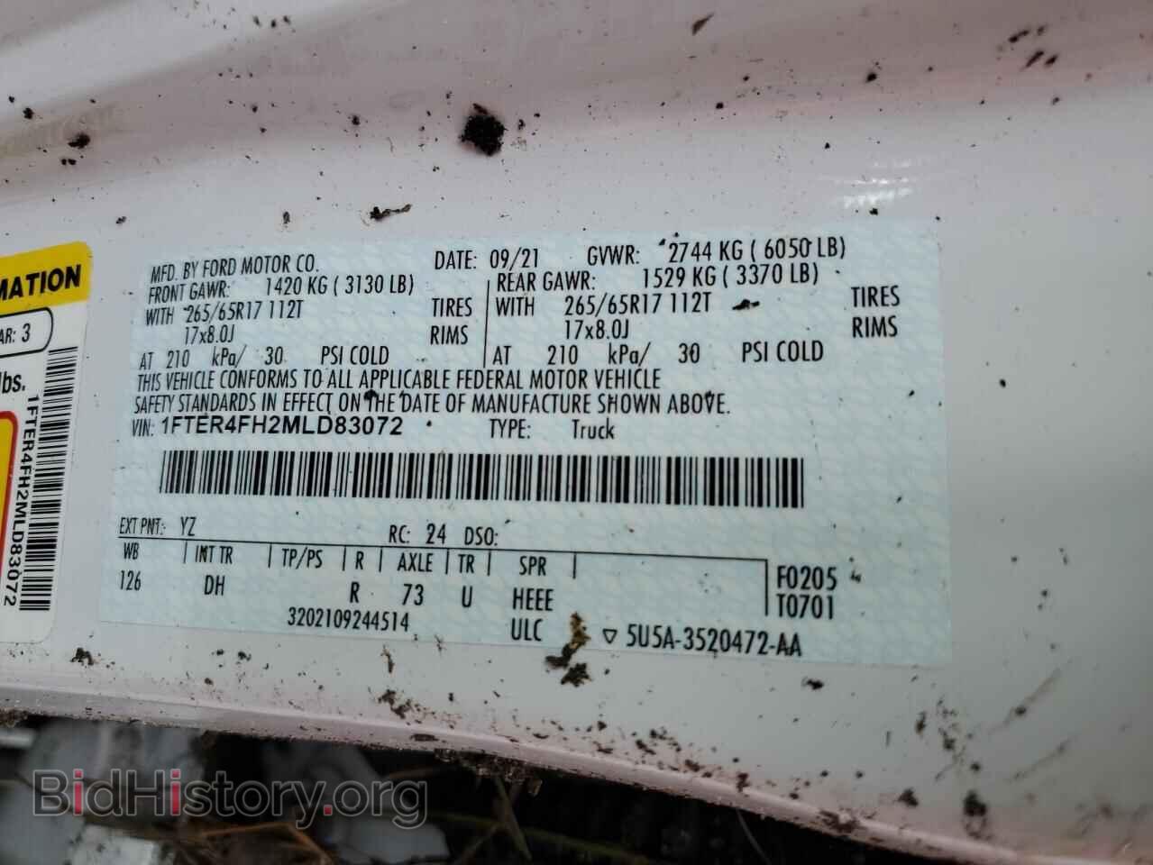 2021 FORD RANGER - VIN: 1FTER4FH2MLD83072 - Фото 12