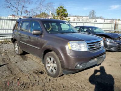 2013 Honda PILOT Pilot Tour, коричневый — VIN 5FNYF4H96DB080455, Copart