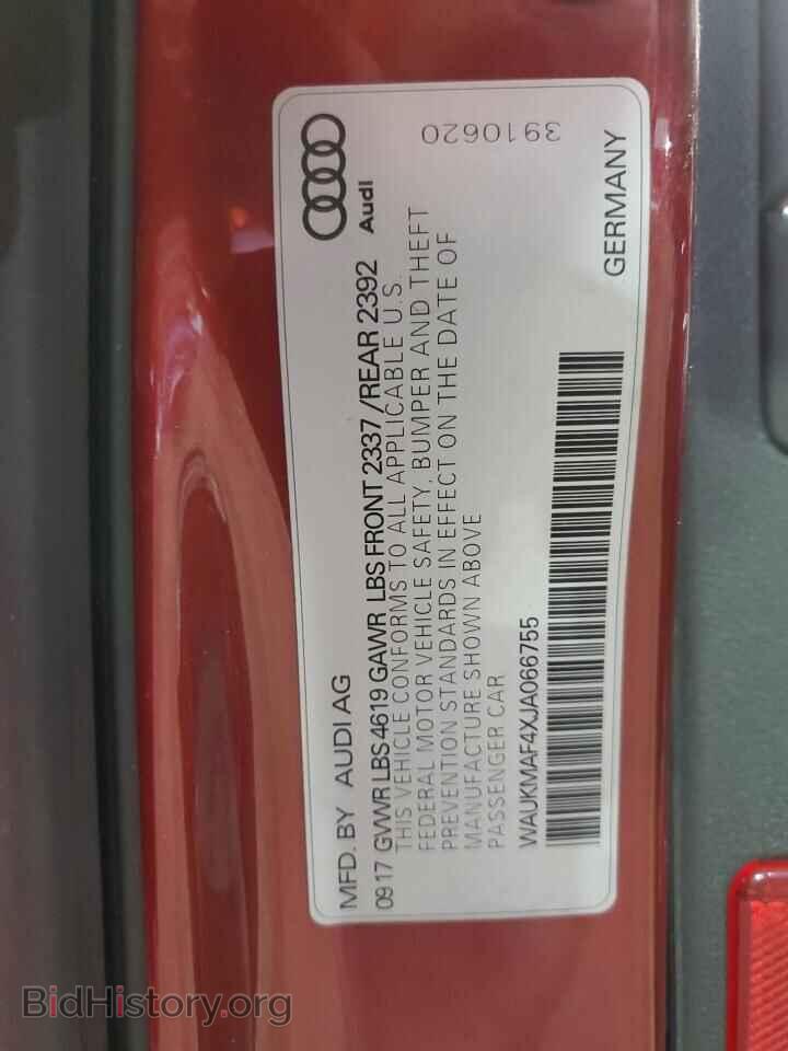 2018 AUDI A4 - VIN: WAUKMAF4XJA066755 - Фото 12