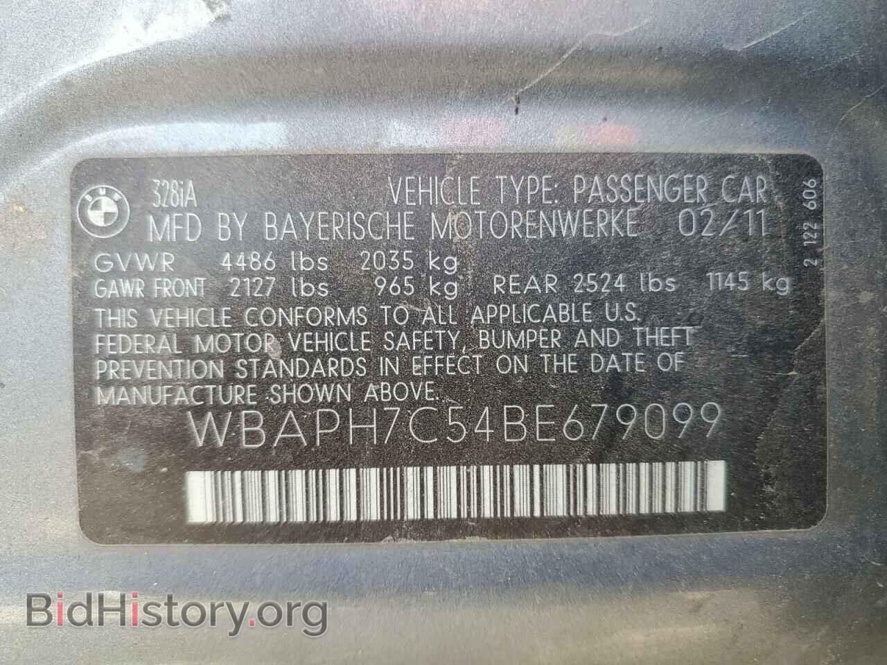 2011 BMW 3 SERIES - VIN: WBAPH7C54BE679099 - Фото 10