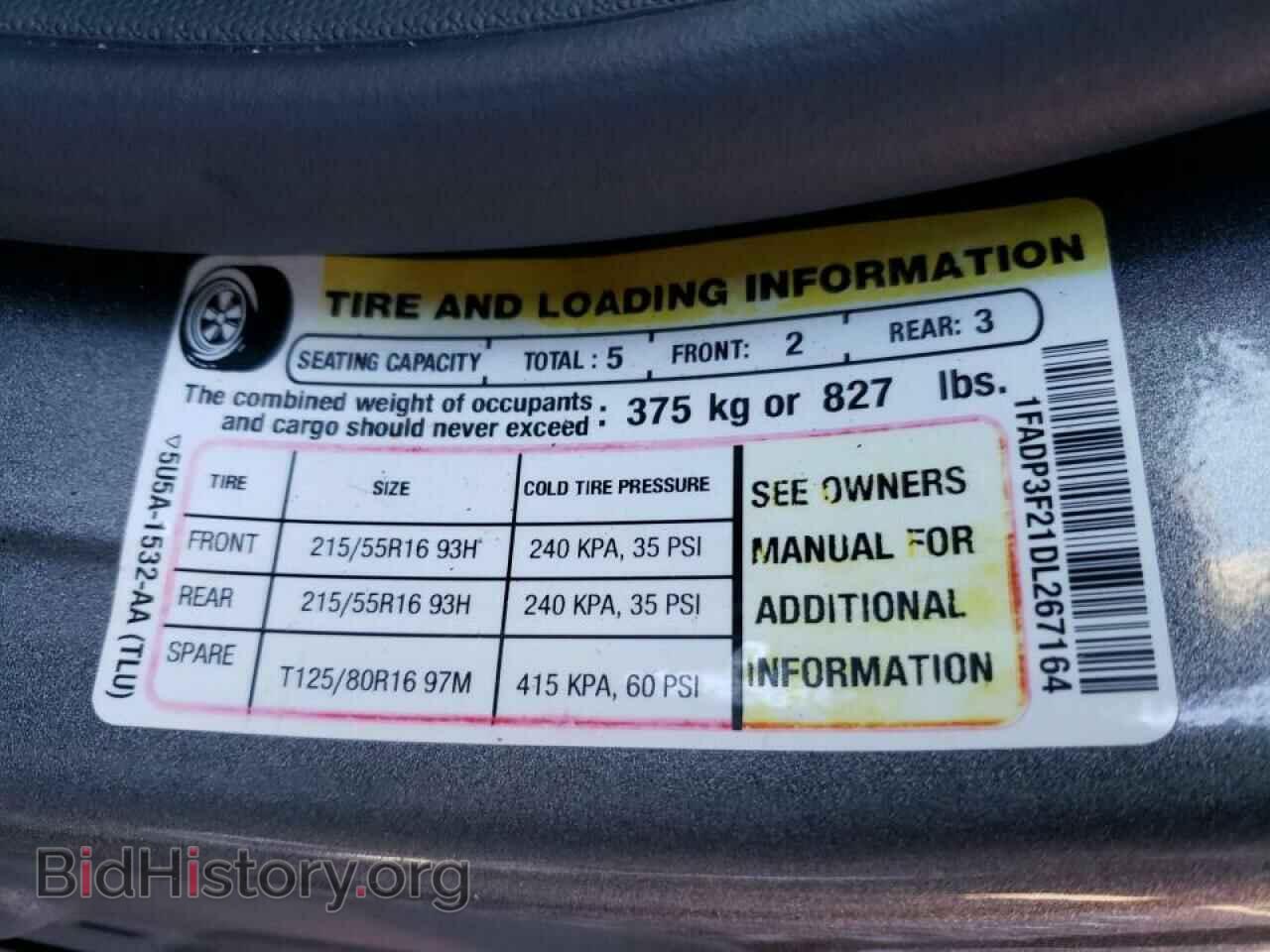 2013 FORD FOCUS - VIN: 1FADP3F21DL267164 - Photo 10