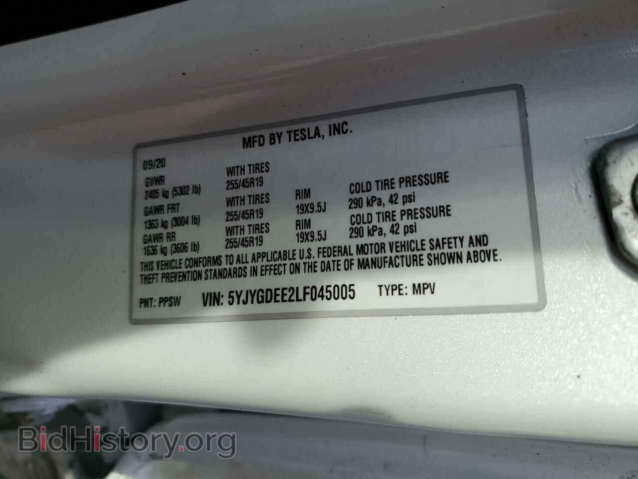 2020 TESLA MODEL Y - VIN: 5YJYGDEE2LF045005 - Photo 10