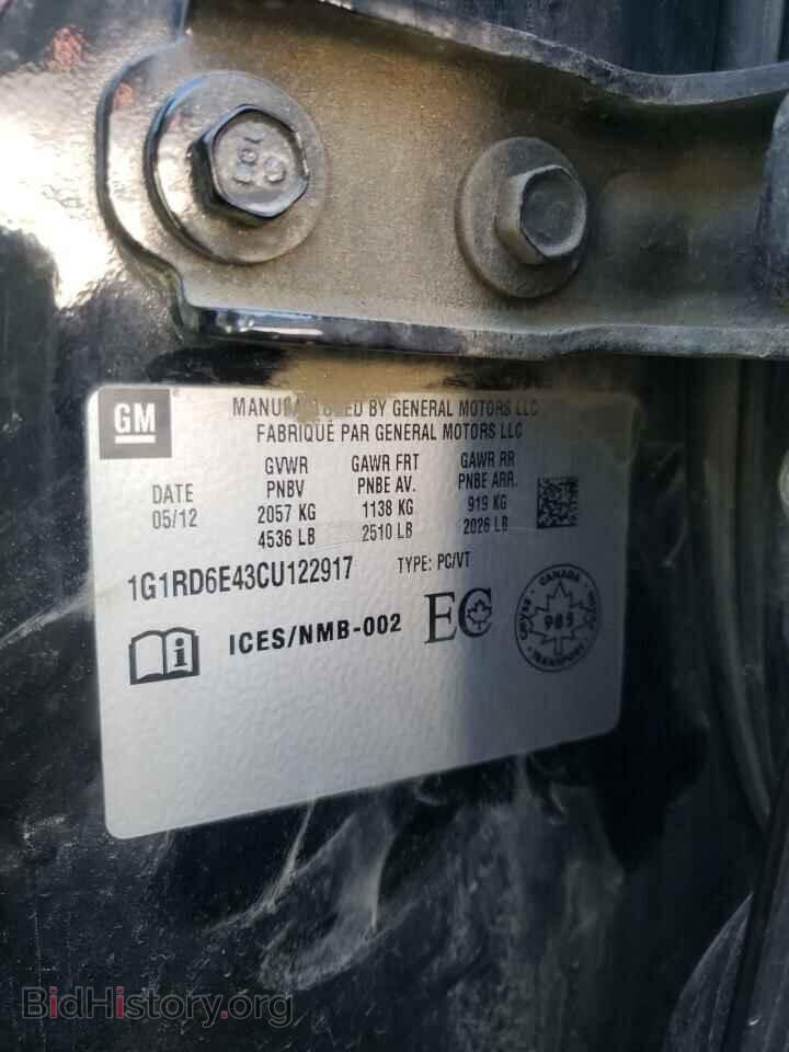 2012 CHEVROLET VOLT - VIN: 1G1RD6E43CU122917 - Фото 10