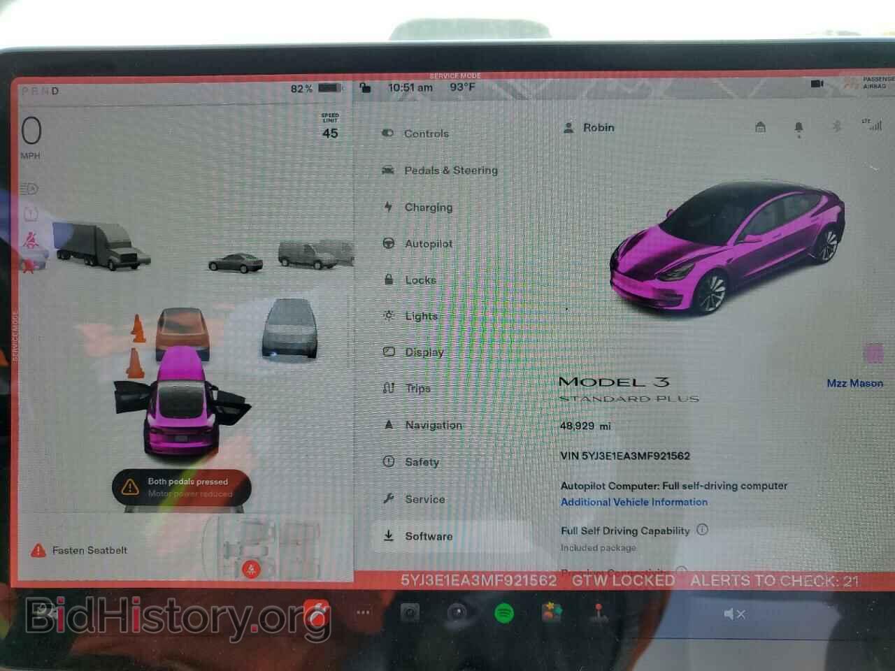 2021 TESLA MODEL 3 - VIN: 5YJ3E1EA3MF921562 - Фото 9