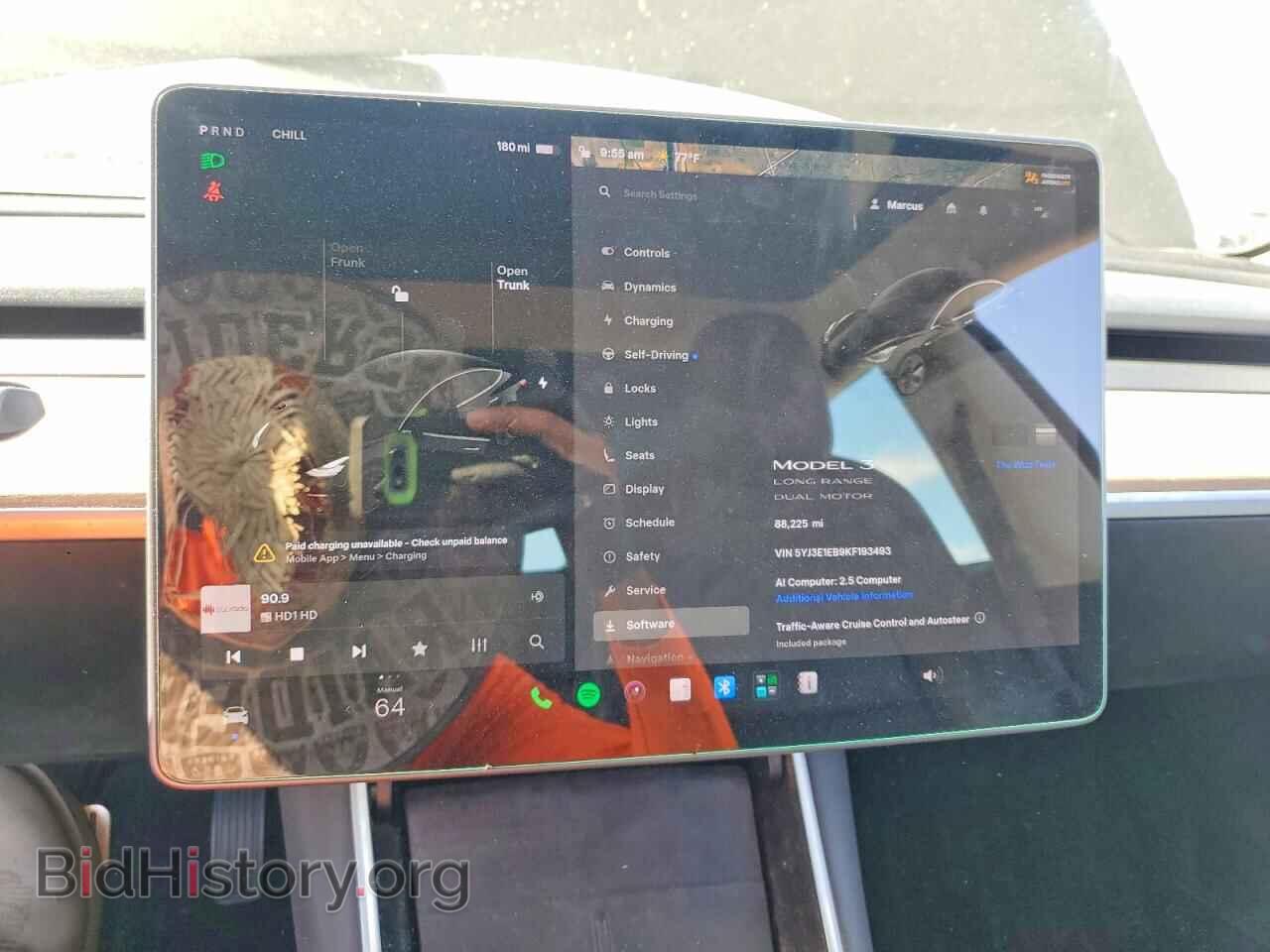 2019 TESLA MODEL 3 - VIN: 5YJ3E1EB9KF193493 - Photo 9