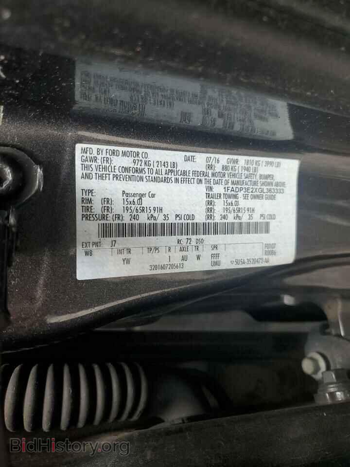 2016 FORD FOCUS - VIN: 1FADP3E2XGL363333 - Photo 10