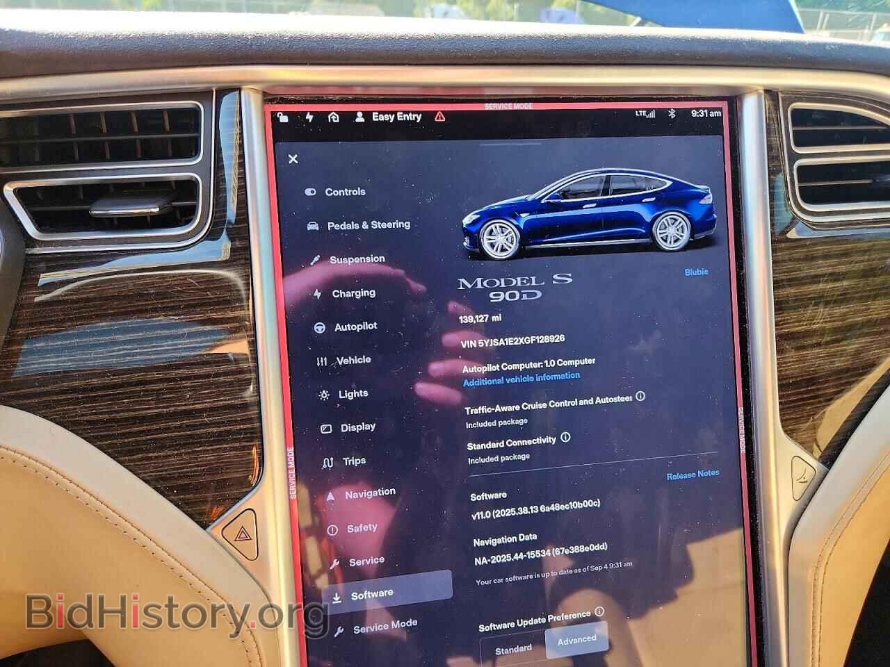 2016 TESLA MODEL S - VIN: 5YJSA1E2XGF128926 - Photo 9