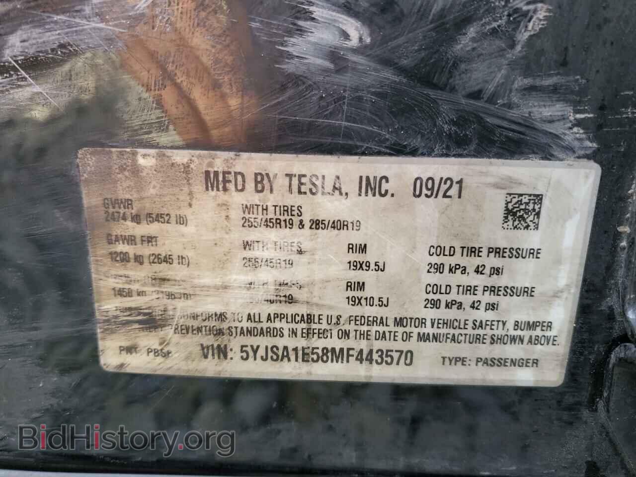2021 TESLA MODEL S - VIN: 5YJSA1E58MF443570 - Photo 10
