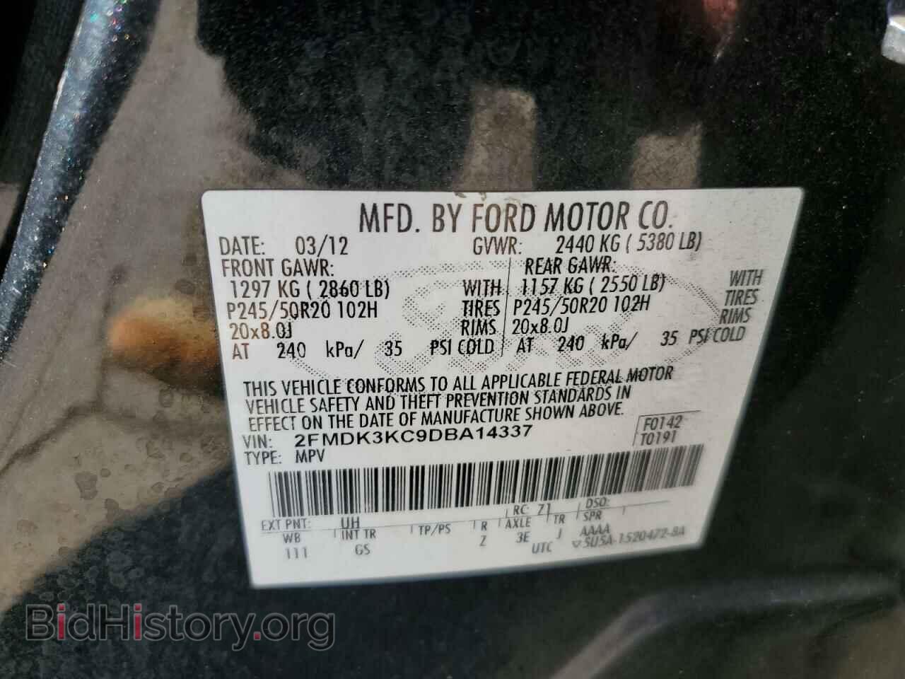 2013 FORD EDGE - VIN: 2FMDK3KC9DBA14337 - Photo 10
