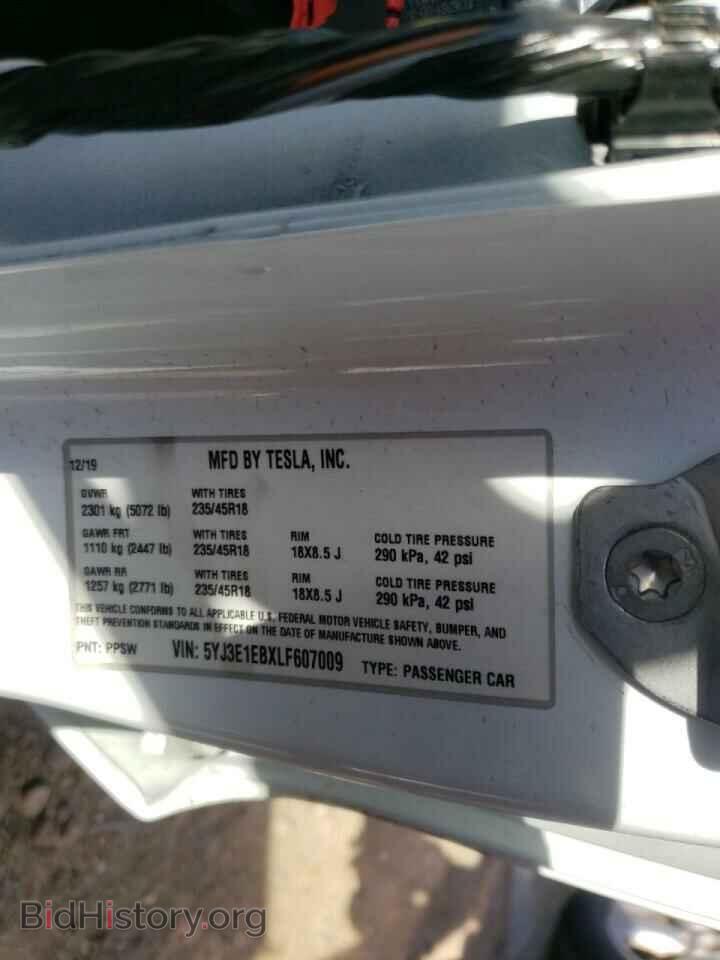 2020 TESLA MODEL 3 - VIN: 5YJ3E1EBXLF607009 - Фото 10