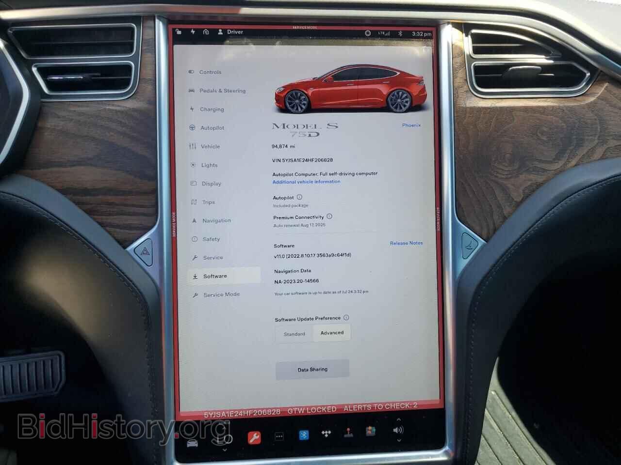 2017 TESLA MODEL S - VIN: 5YJSA1E24HF206828 - Photo 9