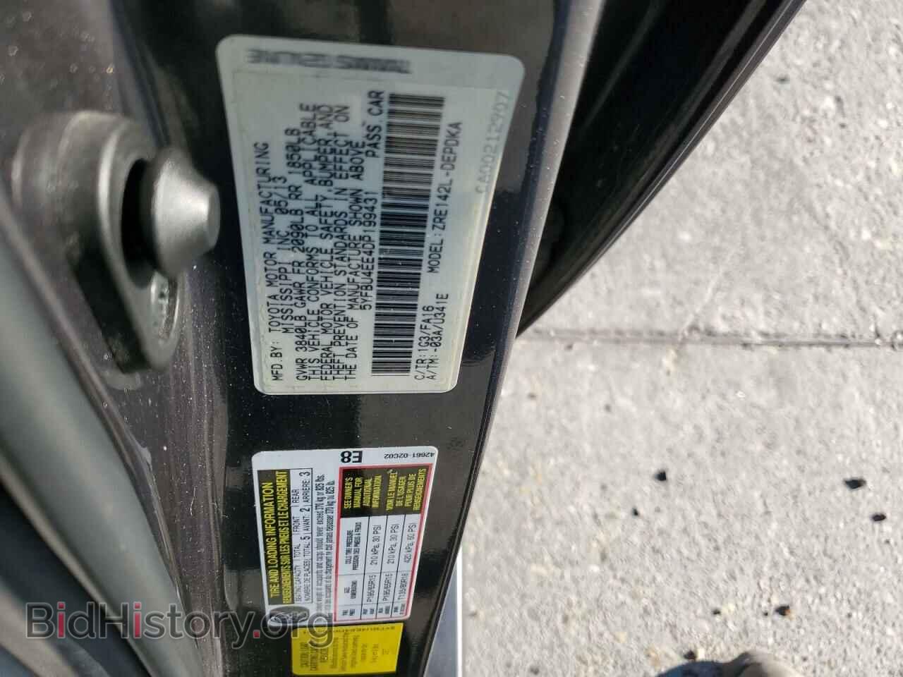 2013 TOYOTA COROLLA - VIN: 5YFBU4EE4DP199431 - Фото 10