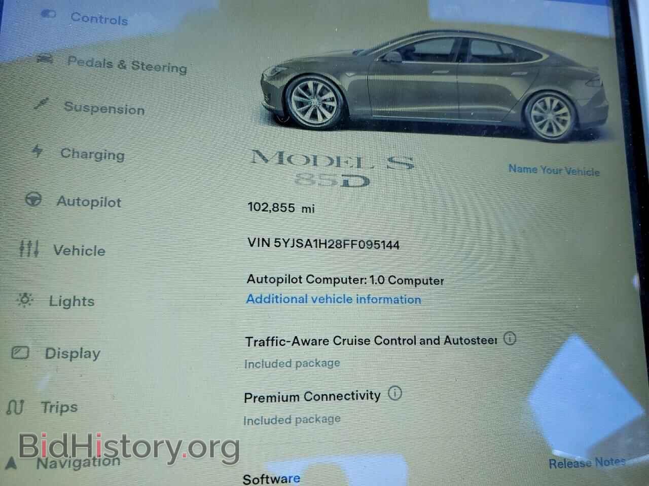 2015 TESLA MODEL S - VIN: 5YJSA1H28FF095144 - Фото 9