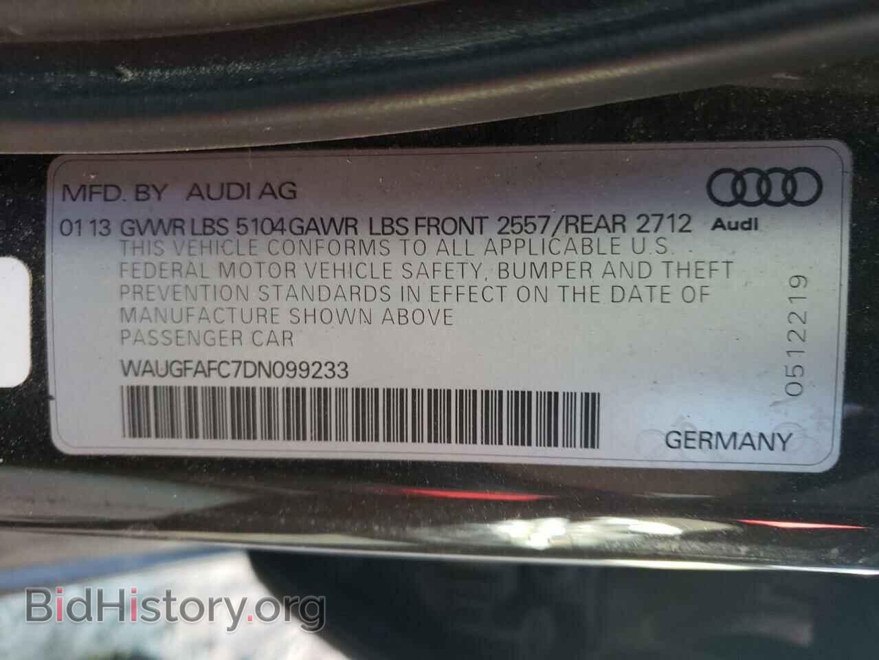2013 AUDI A6 - VIN: WAUGFAFC7DN099233 - Фото 10