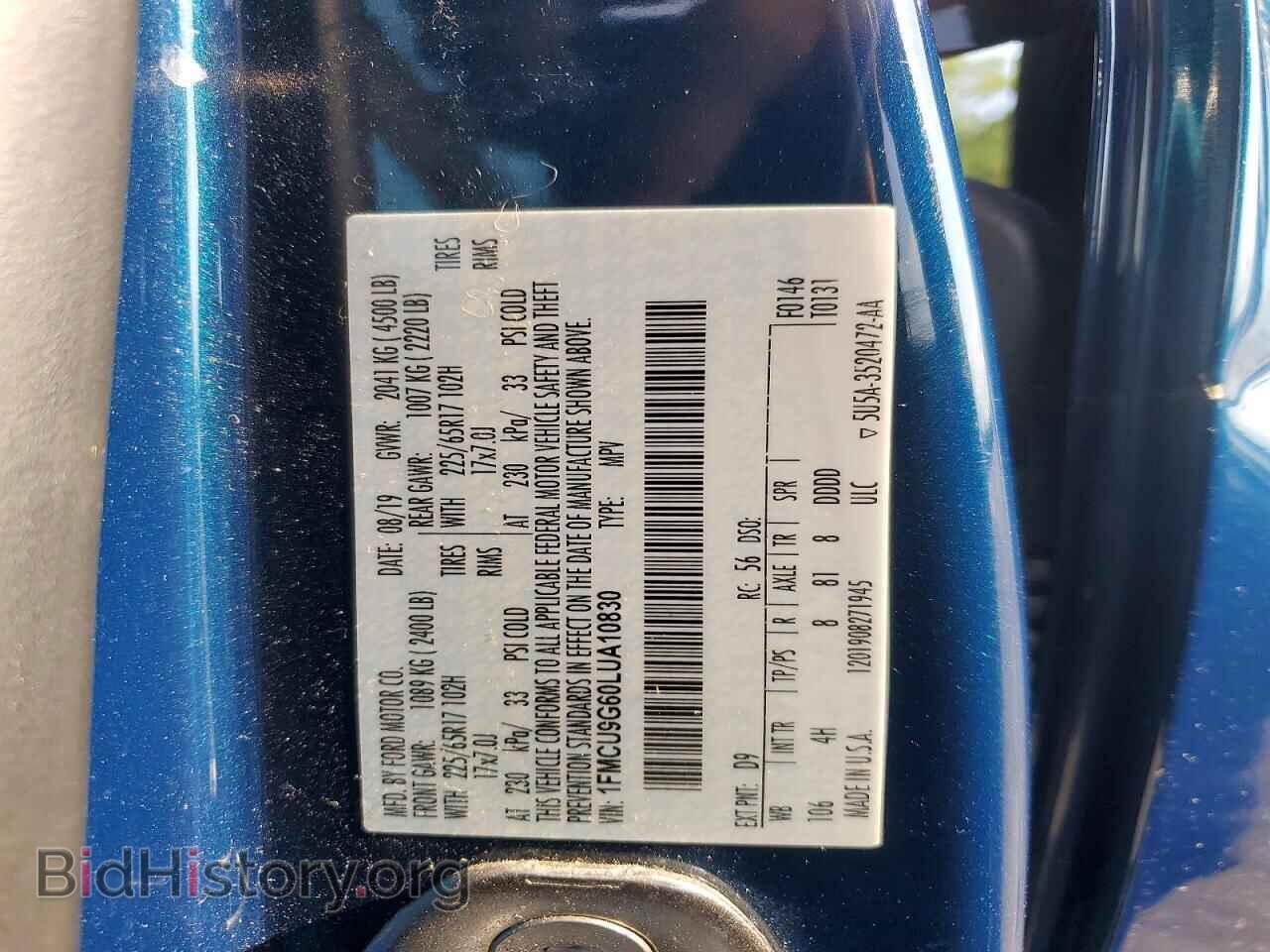 2020 FORD ESCAPE - VIN: 1FMCU9G60LUA10830 - Photo 13