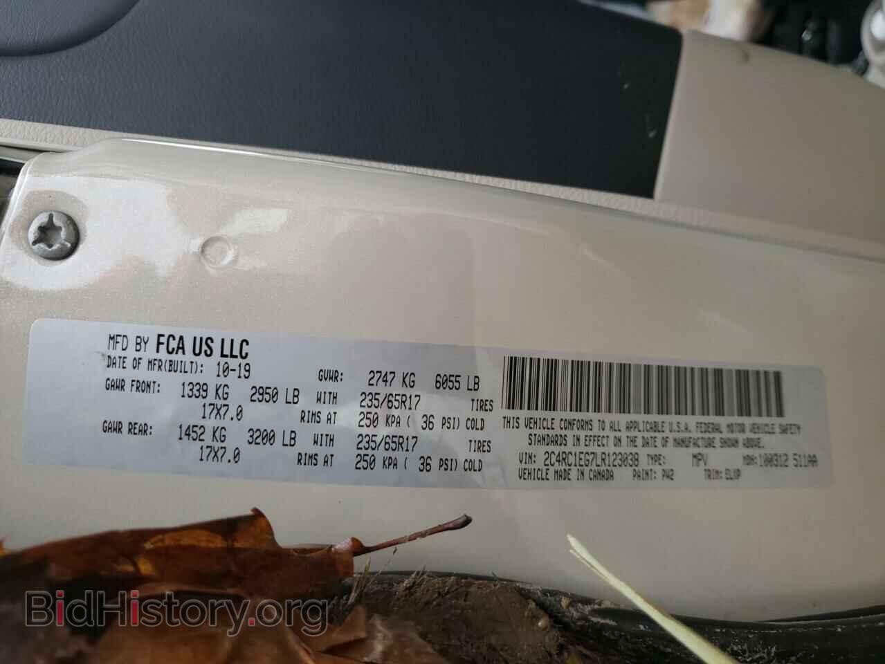 2020 CHRYSLER PACIFICA - VIN: 2C4RC1EG7LR123038 - Photo 10