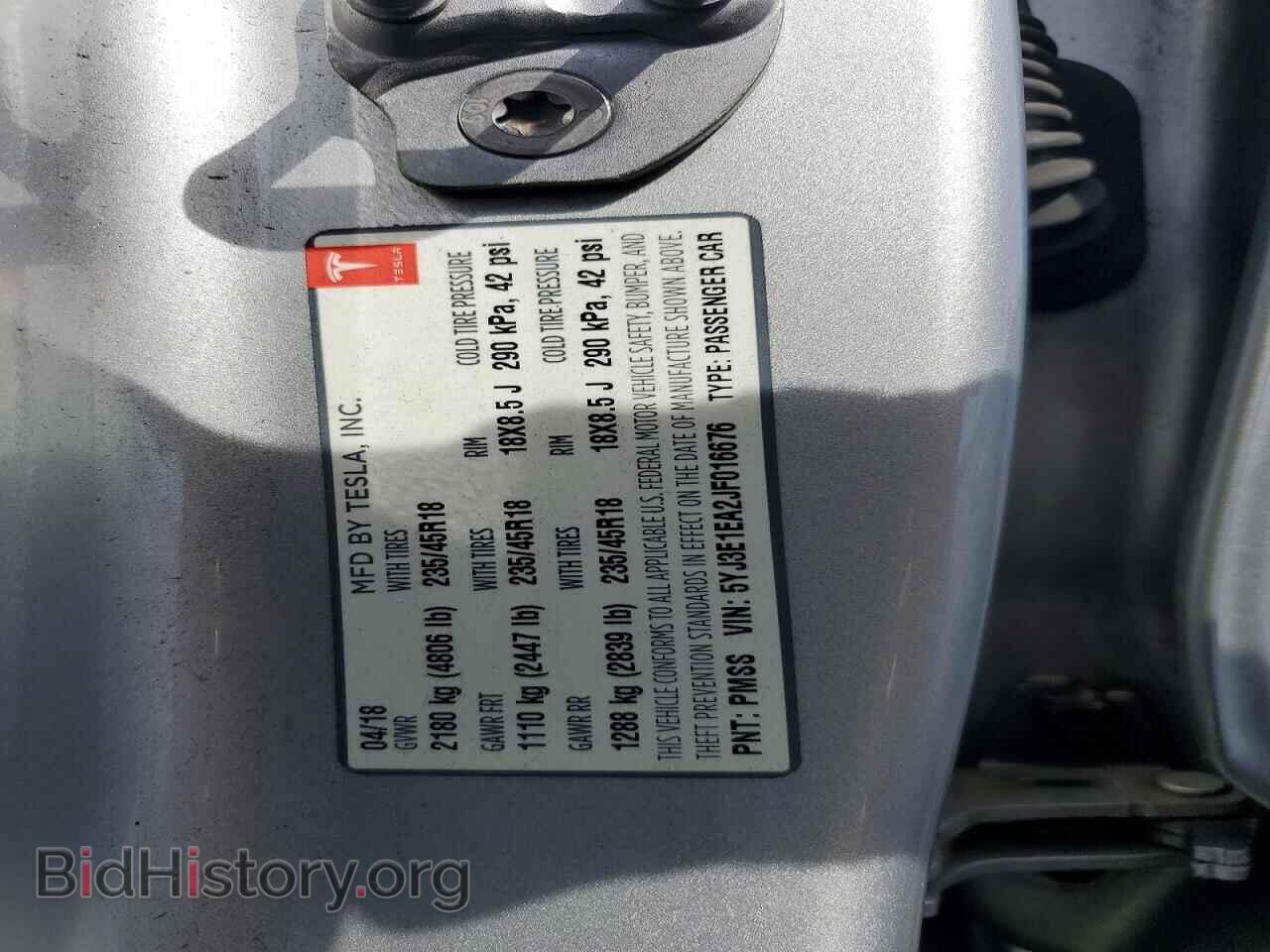 2018 TESLA MODEL 3 - VIN: 5YJ3E1EA2JF016676 - Photo 12