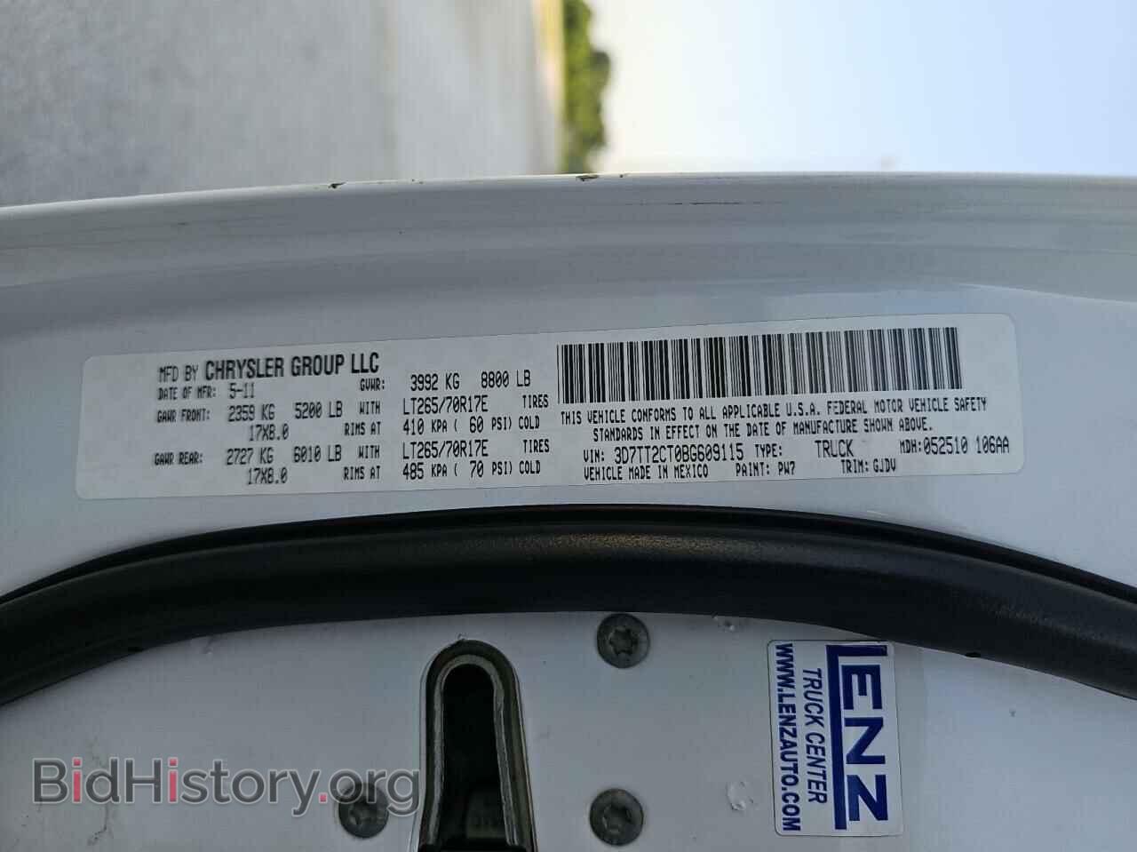 2011 DODGE All Models - VIN: 3D7TT2CT0BG609115 - Photo 10