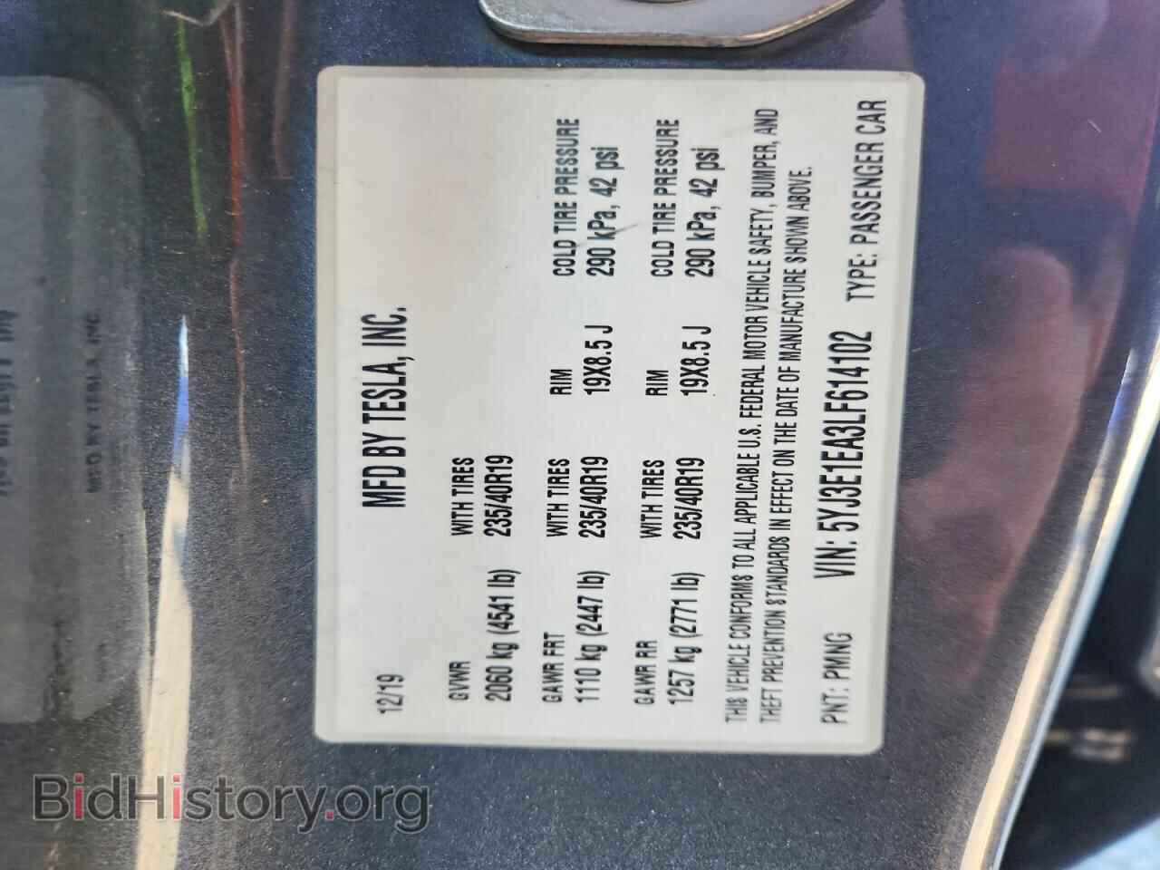 2020 TESLA MODEL 3 - VIN: 5YJ3E1EA3LF614102 - Photo 13