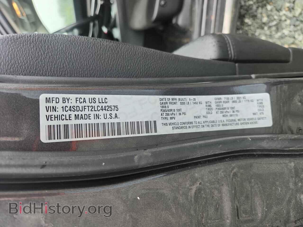 2020 DODGE DURANGO - VIN: 1C4SDJFT2LC442575 - Photo 12