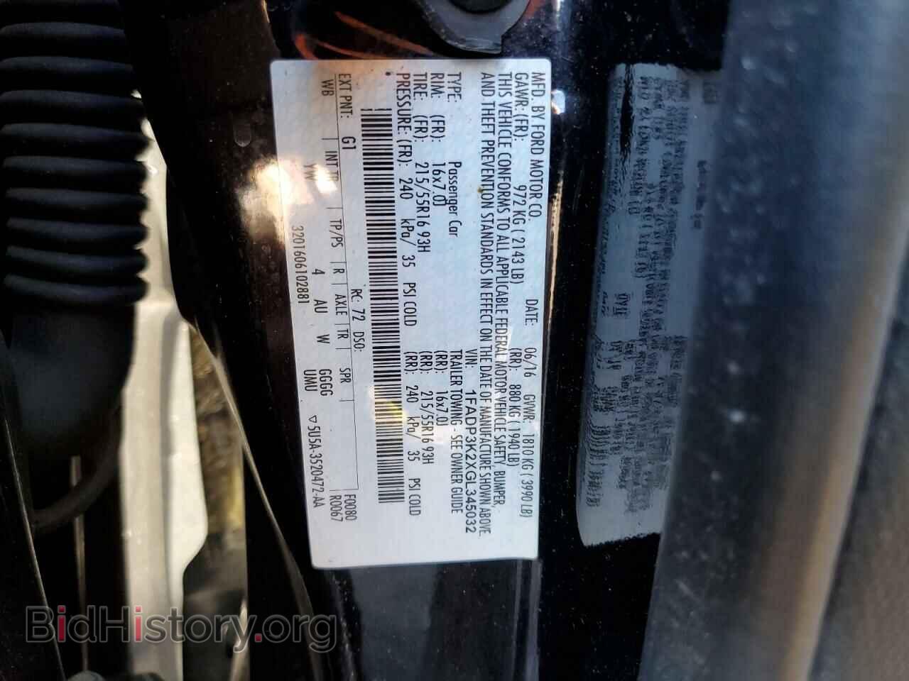 2016 FORD FOCUS - VIN: 1FADP3K2XGL345032 - Фото 10