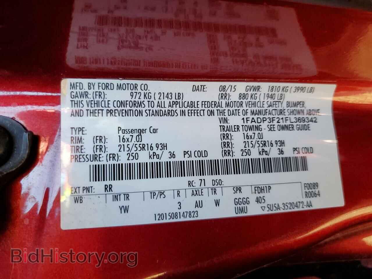 2015 FORD FOCUS - VIN: 1FADP3F21FL369342 - Фото 12