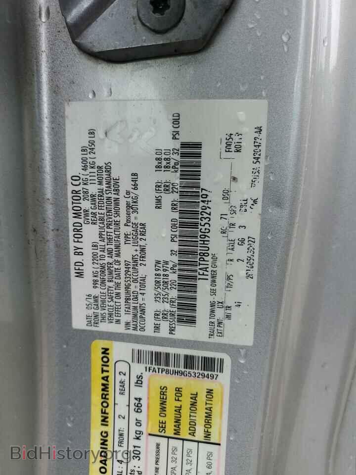 2016 FORD ALL Models - VIN: 1FATP8UH9G5329497 - Фото 12